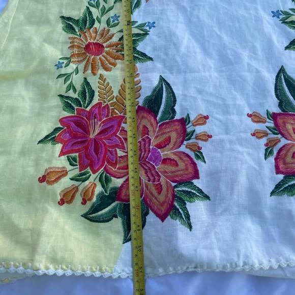 FARM Rio Floral Embroidered Dress - Yellow and White - Picture 3 of 9
